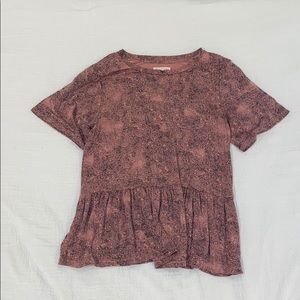 Pink faded flower shirt